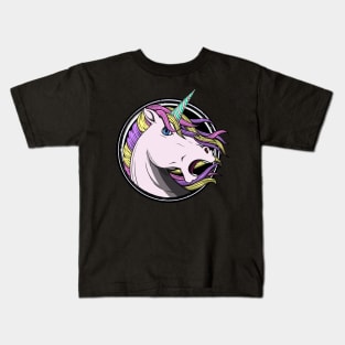 Unicorn head Kids T-Shirt